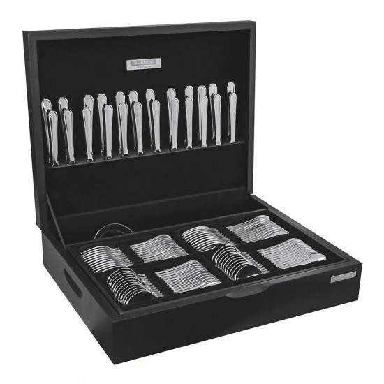 Faqueiro 101 Peças Italy Em Aço Inox Tramontina Com Estojo De Madeira